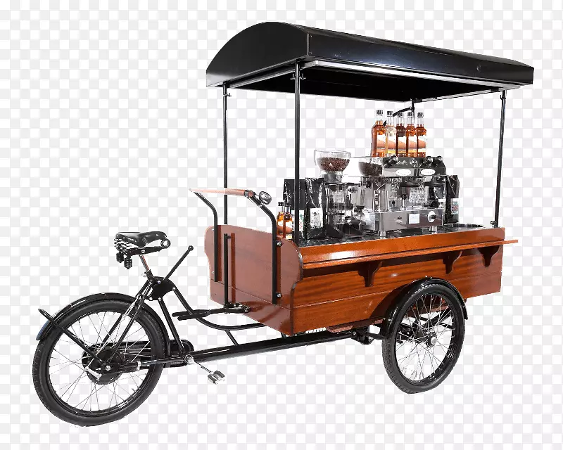 咖啡厅咖啡日自行车咖啡厅冷饮-滚茶车
