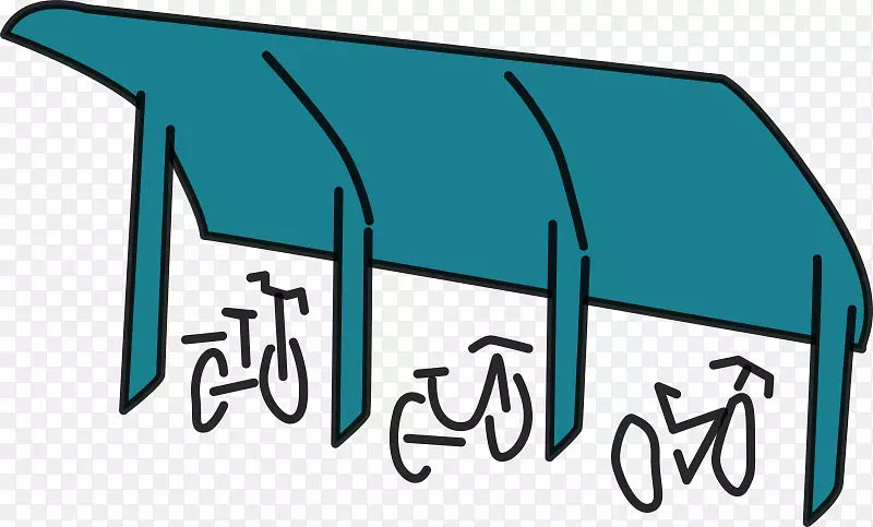 剪贴画品牌产品设计线标志-临时自行车停车场