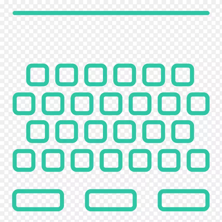 移动应用程序线型字体角颜色调色板个性测试