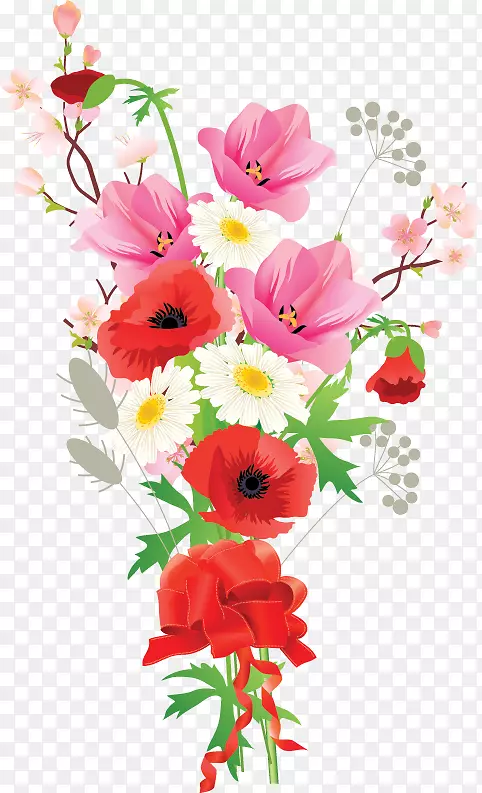 花束花瓶夹艺术花卉设计