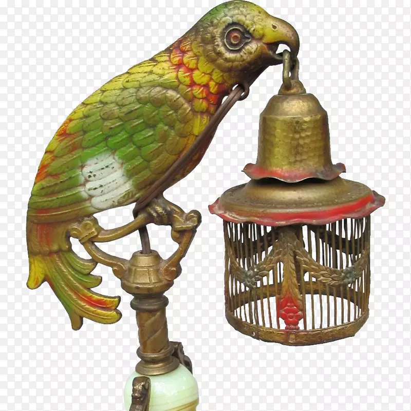 艺术装饰鹦鹉艺术新秀灯-罗斯维尔陶器