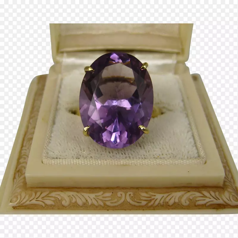 紫水晶金环紫水晶宝石维多利亚紫水晶金戒指