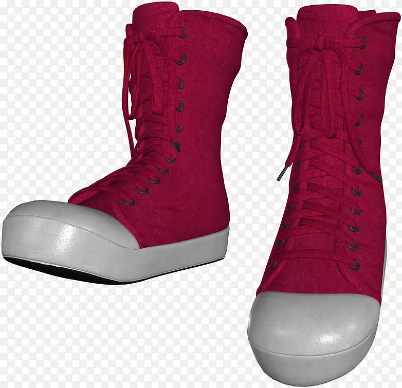 雪靴运动鞋红色黑色拉链运动鞋广告