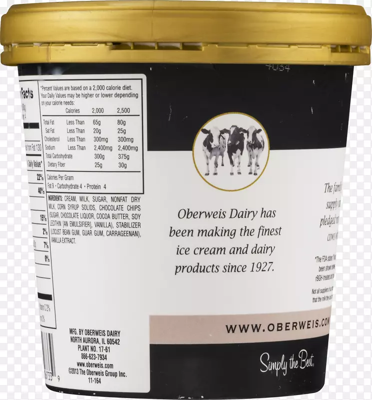 冰淇淋Oberweis乳制品Oberweis香蕉软糖核桃ic品脱风味成分黑巧克力好时营养标签