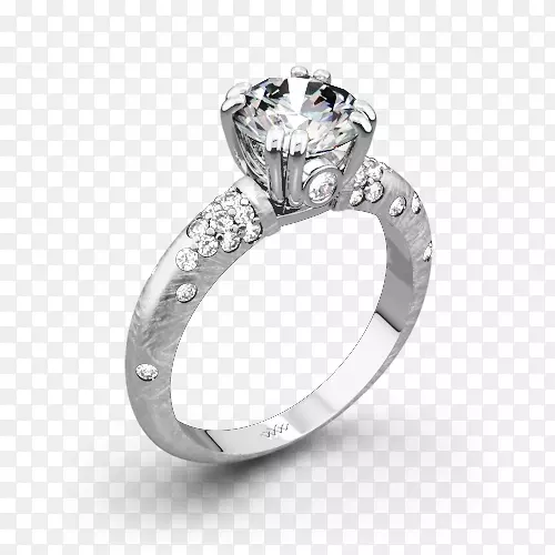 订婚戒指结婚戒指珠宝铺路钻石戒指设置