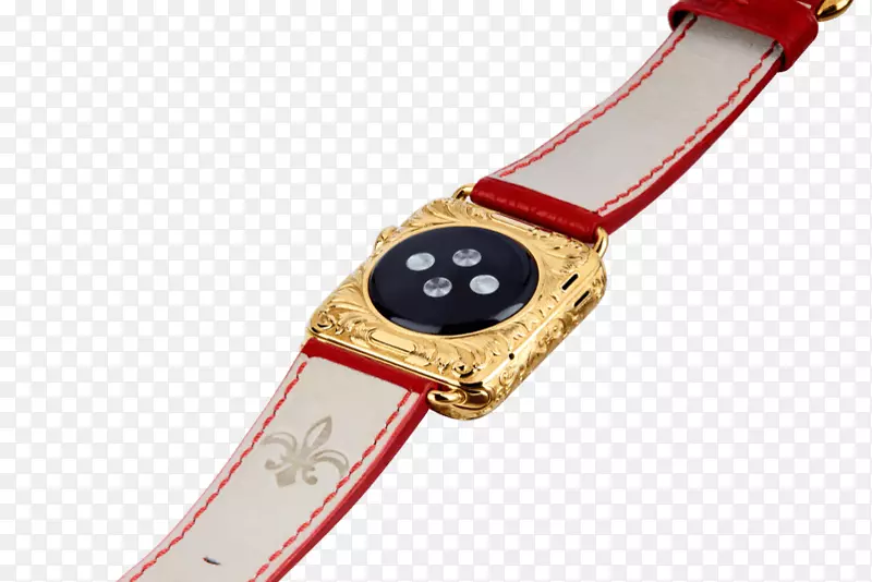 苹果手表系列3表带贵族e-24克拉金粉