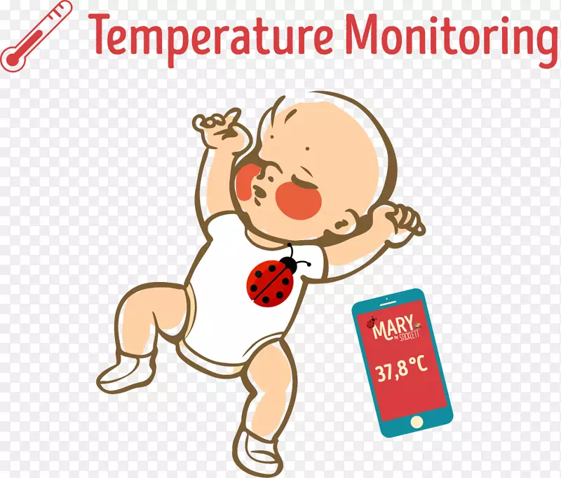 剪贴画婴儿摄影儿童温度监视器