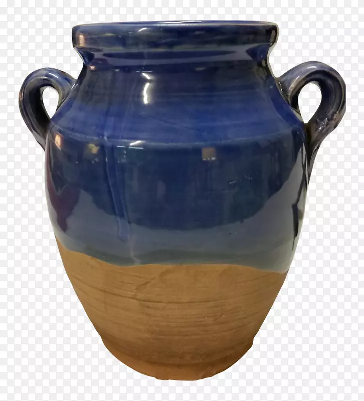 花瓶陶器，陶瓷罐，钴蓝-橄榄罐，意大利