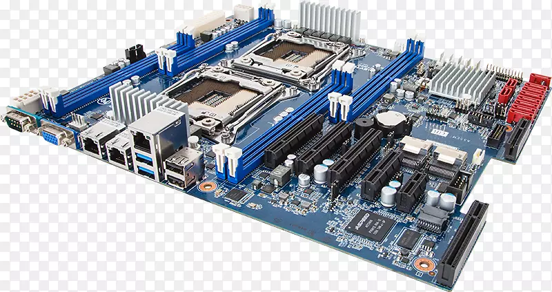 显卡和视频适配器ggabyte md 30-rs0 atx服务器主板2 x lga 2011-3 intel c 612芯片组千兆字节技术.主板接口网络