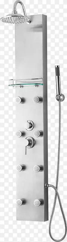 水龙头手柄和控制淋浴，恒温混合阀，不锈钢喷淋.浴室壁架