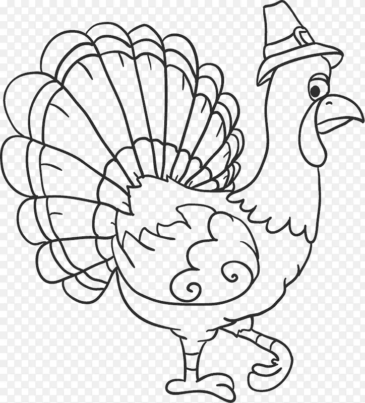 鸡夹艺术视觉艺术插图-鸡