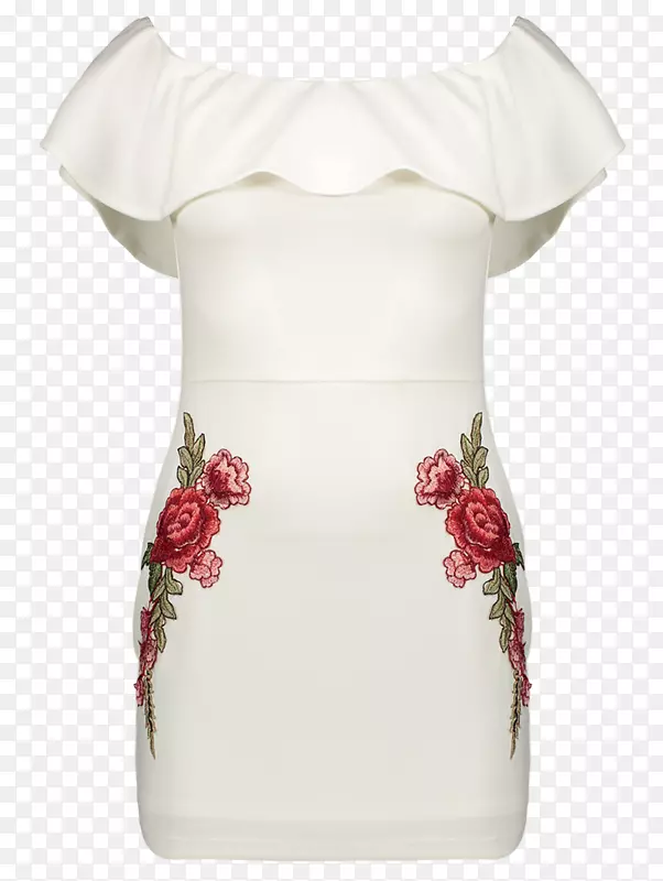 鸡尾酒裙肩花瓶-便宜的白色衣服