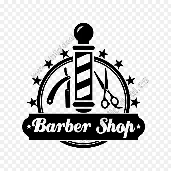 理发师美容院发型标志设计-理发店标志设计理念