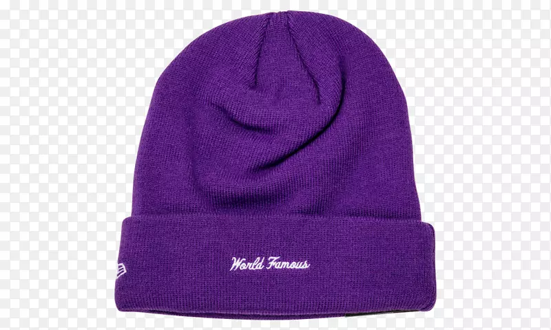Beanie针织帽紫色产品-多色白色帽衫