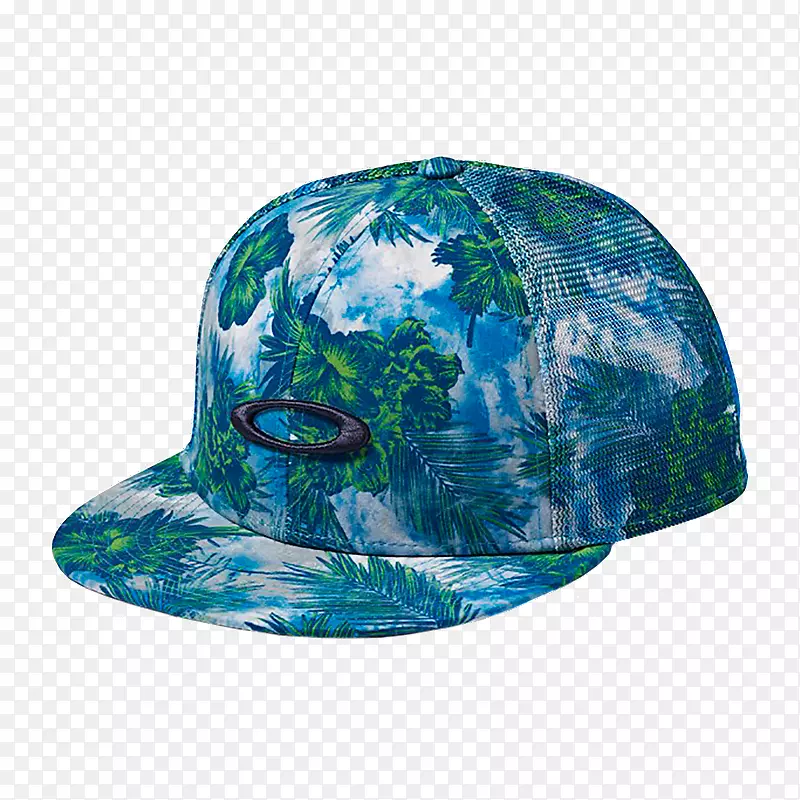 棒球帽奥克利公司帽，网格，升华喷气式黑色挡板-Oakley-网状帽子