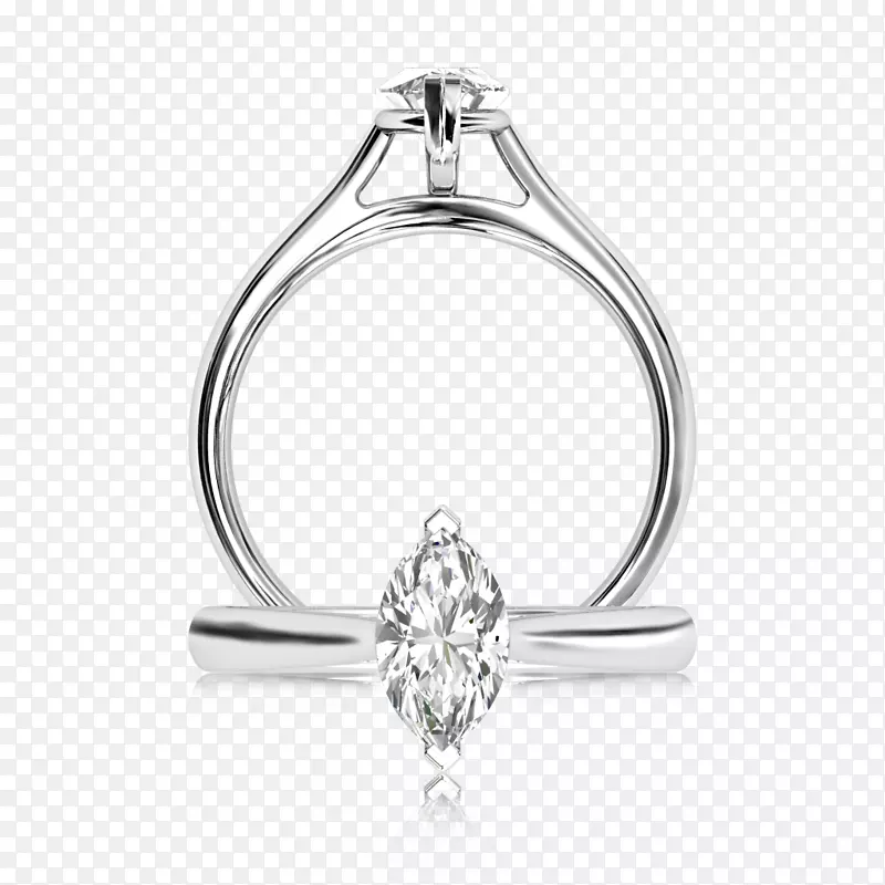戒指珠宝钻石纸牌银钻石戒指设置