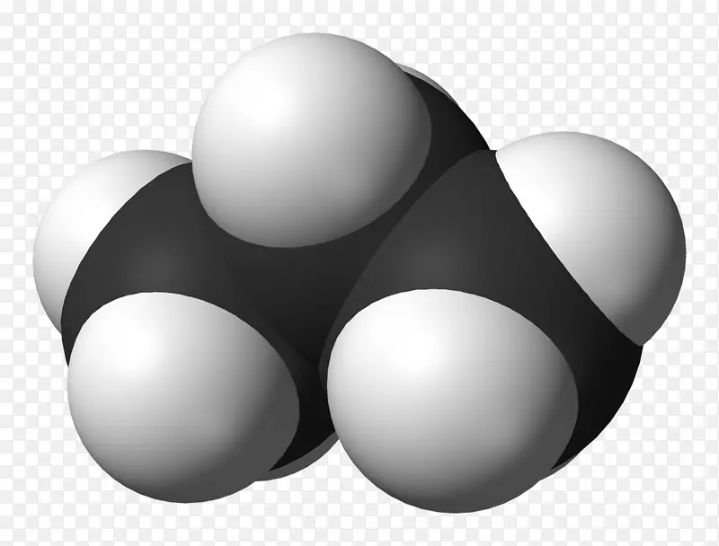 丙烷气体甲烷丁烷分子-氧原子模型工程