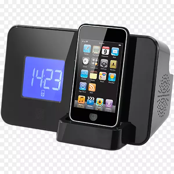 ipod/iphone闹钟对接站iphone 6s无线电广播用1461收音机闹钟ipod扬声器