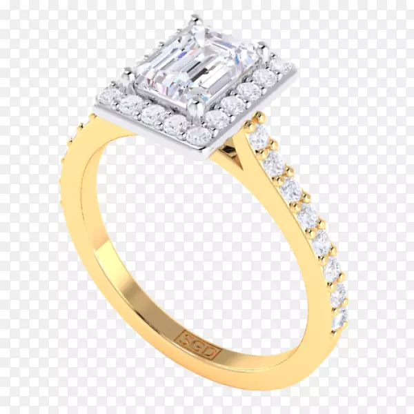 婚戒产品设计银翡翠钻石戒指