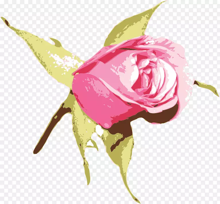 蓝色玫瑰剪贴画花园玫瑰-闪闪发亮的玫瑰粉红色