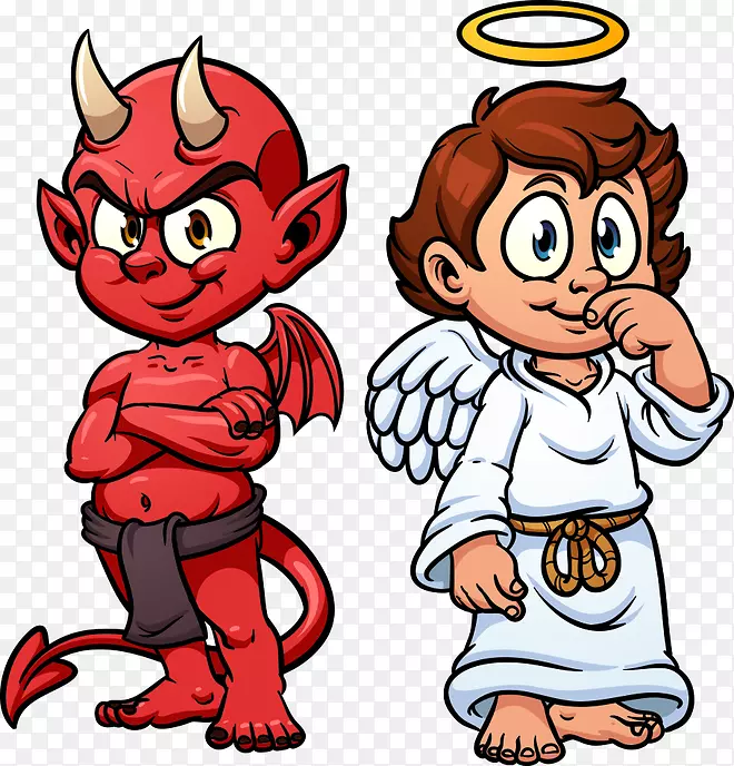 魔鬼天使图形剪辑艺术撒旦-魔鬼