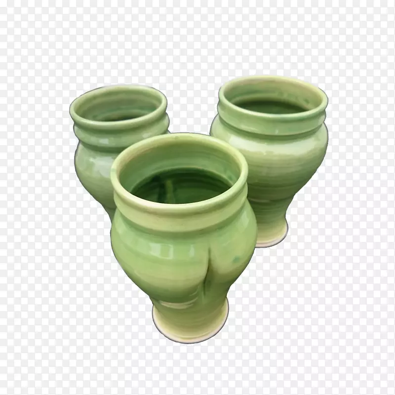 陶瓷陶器花瓶产品设计.绿松石线盘