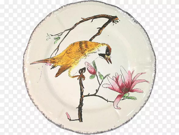 欧洲绿色啄木鸟动物.小甜点盘