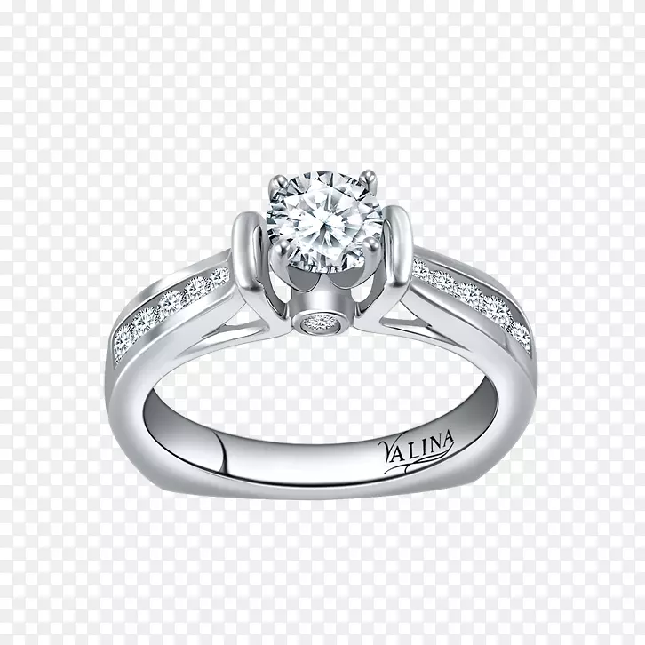结婚戒指，迈克尔的珠宝商，珠宝，银白色金戒指，为松散的石头设置