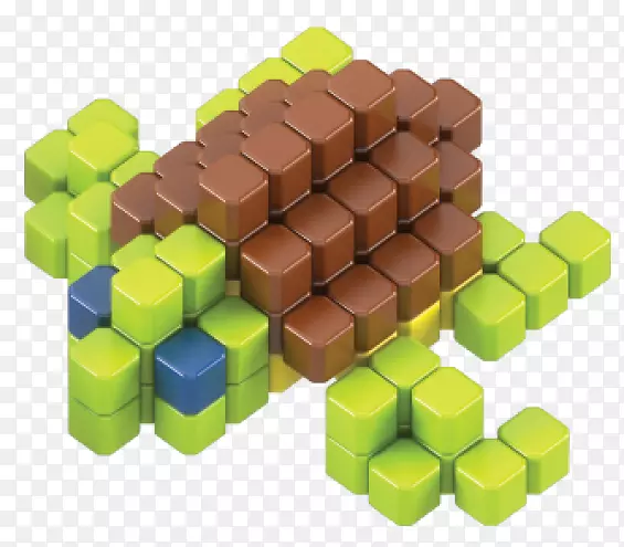 奇克斯三维制造者游戏集海龟形象桌面壁纸玩具甲壳龟骨架