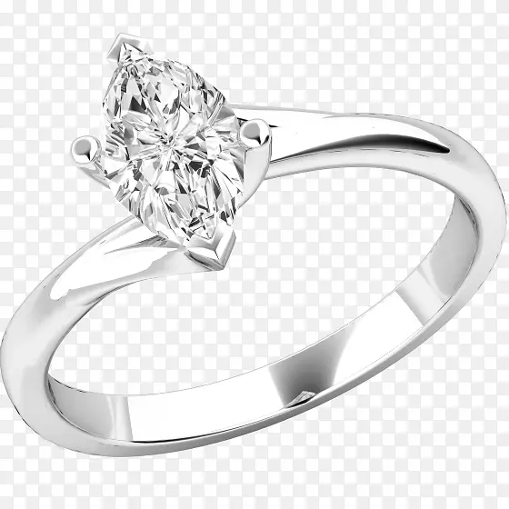 订婚戒指钻石亮蓝宝石-女性钻石戒指