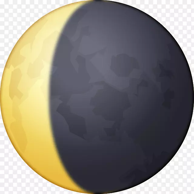 表情符号Lua em quto Crescente月亮iphone-新月符号