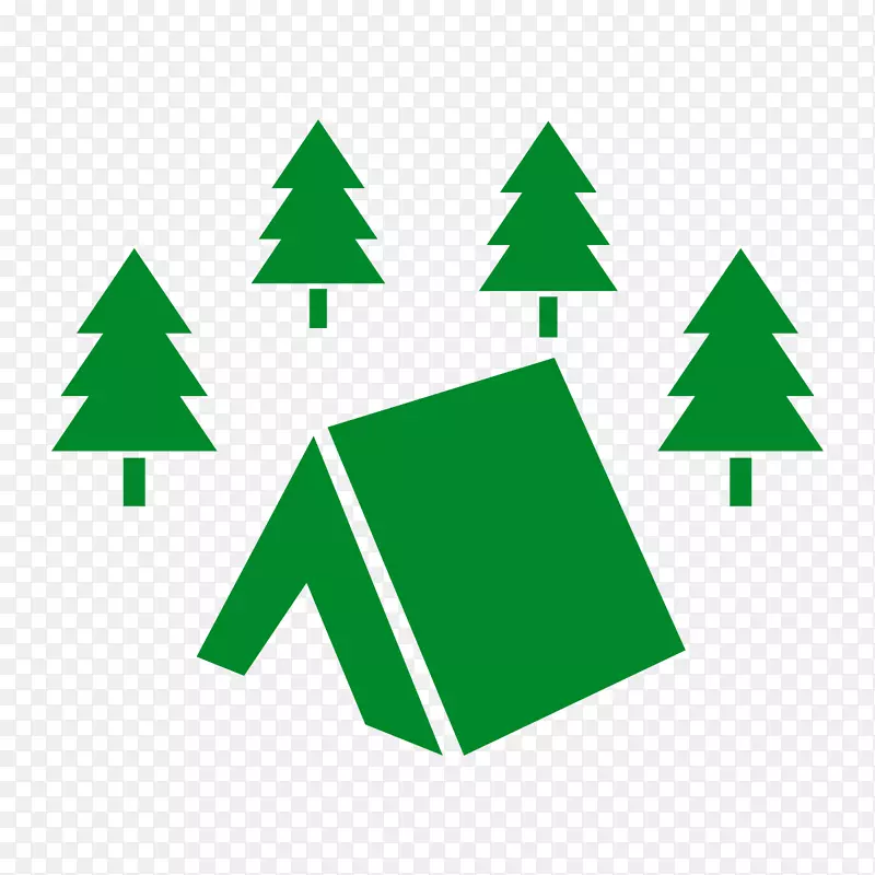 圣诞树圣诞插画野营帐篷出售传单可供下载