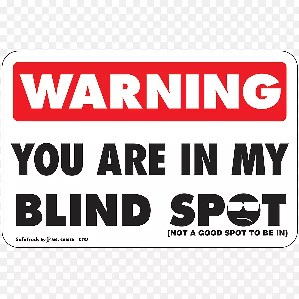 汽车盲点标志标牌.卡车警示贴纸