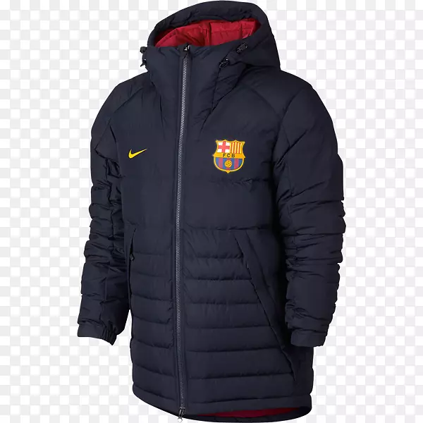 球衣Fc巴塞罗那夹克耐克商店拉斯拉姆布拉斯男孩轻薄的带引擎盖的被子夹克