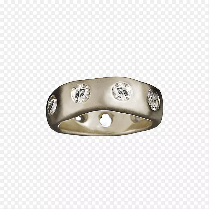 戒指银产品设计主体珠宝钻石-14k金头盖环