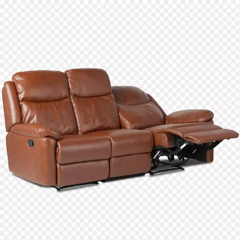 躺椅沙发家具客厅舒适棕色皮革脚凳