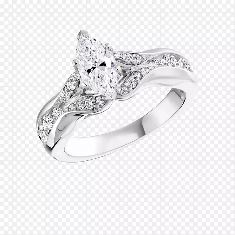 D&K珠宝商结婚戒指订婚戒指侯爵钻石戒指