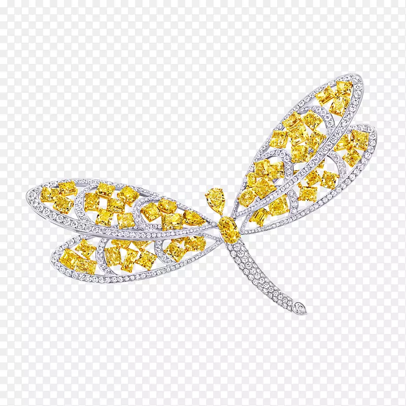 格拉夫钻石胸针珠宝克拉-蜻蜓耳环