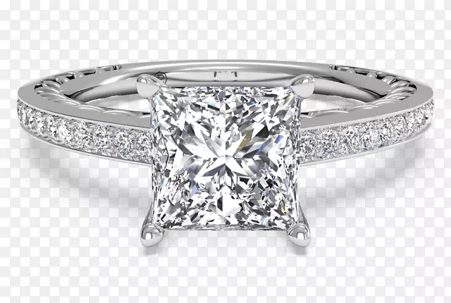 订婚戒指钻石切割珠宝.为妇女准备钻石戒指