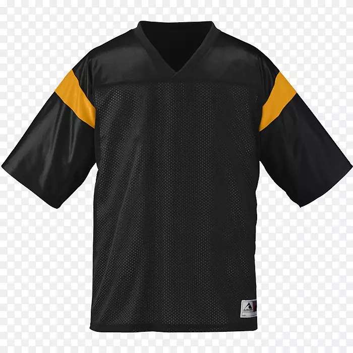 t恤，球衣，运动服，黑色和金色啦啦队制服