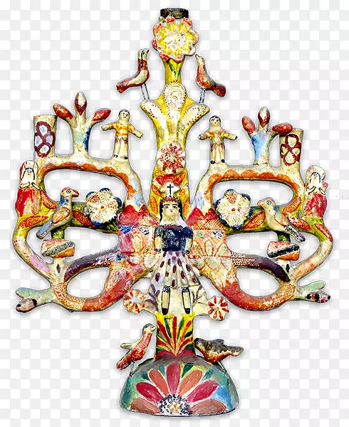 伊苏卡·德马塔莫罗斯生命之树陶器-墨西哥陶器图案