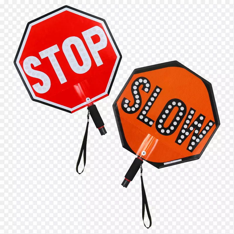 停车标志指示牌发光二极管引导显示停止/慢桨标志交叉保护标志照明停车标志交叉