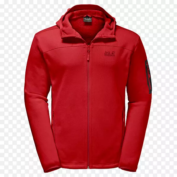 帽衫t恤衣服带兜帽的红色夹克