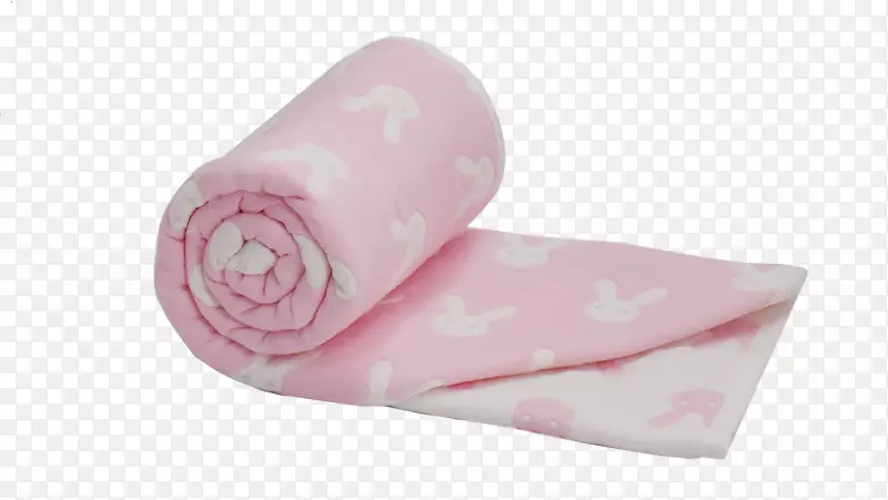活纺织品75x100厘米薄纱提花兔印花毛毯白色粉红毛毯