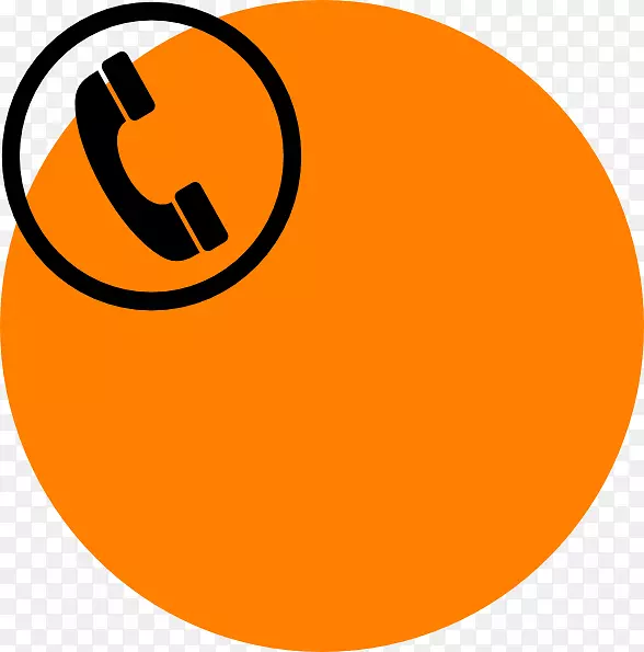 电话号码剪辑艺术电脑图标iphone-橙色旧手机