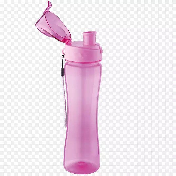 水瓶翻盖塑料粉红色带盖子的塑料桶