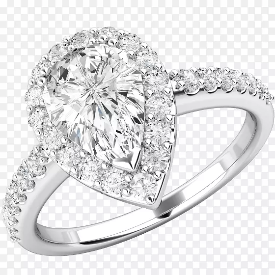 钻石订婚戒指翡翠宝石艺术装饰钻石戒指设置