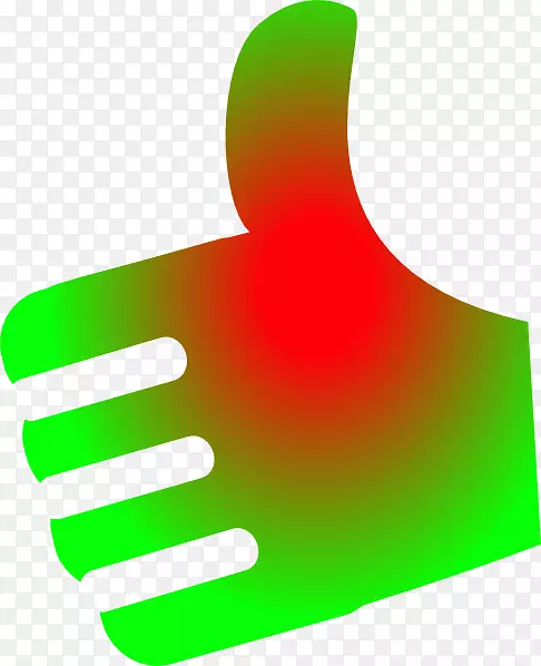 剪贴画拇指信号图形.绿色拇指向上