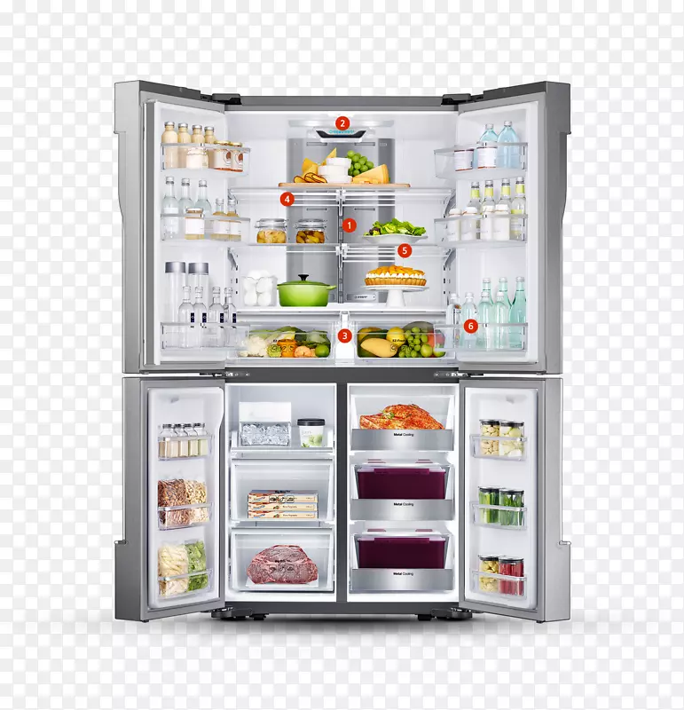 冰箱制冷家用电器lg电子食品.厨房中的Samsund洗碗机