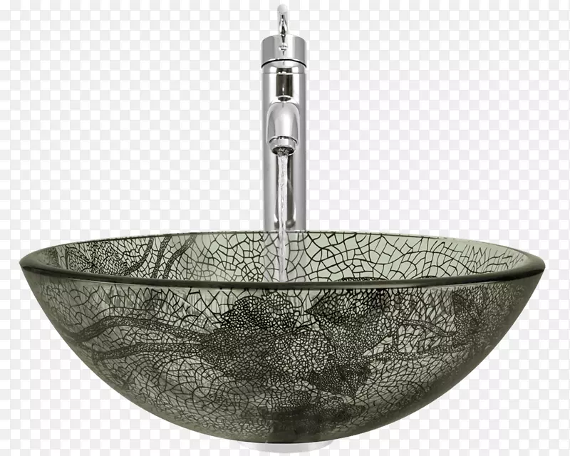 碗槽水龙头把手和控制玻璃浴室.容器水槽